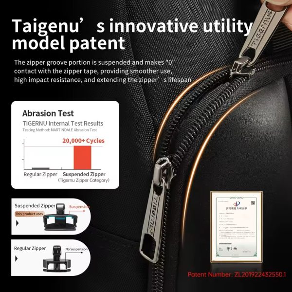 tigernu 17" 3 in 1 men's backpack